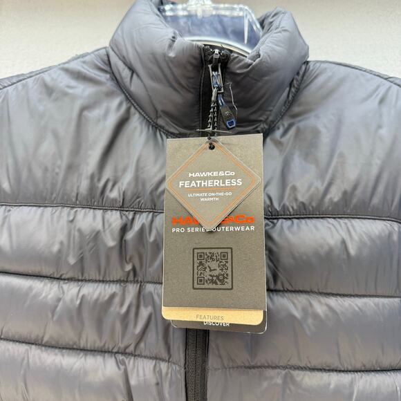 Hawke & Co Puffer Coat Men's M Grey Performance Wind And Water Resistant NWT - Picture 4 of 15